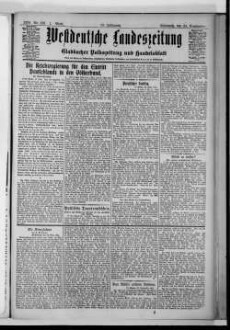 Westdeutsche Landeszeitung : Gladbacher Volkszeitung und Handelsblatt : allgemeiner Anzeiger für den gesamten Niederrhein : die Niederrheinische Heimatzeitung