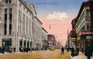 Erster Weltkrieg - Feldpostkarten. "Karlsruhe - Kaiserstraße"