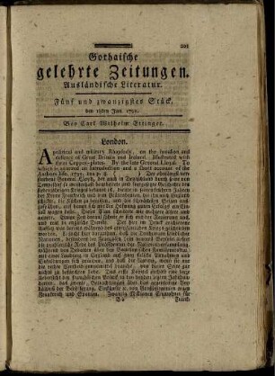 Fünf und zwanzigstes Stück, den 18ten Jun. 1791.