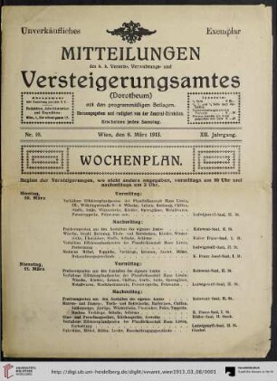 Wochenplan