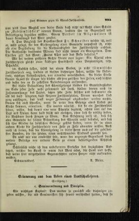 Erinnerung aus dem Leben eines Landschullehrers : (Fortsetzung)