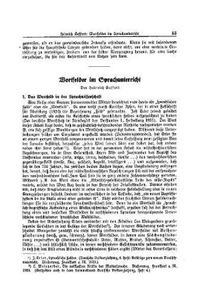 Wortfelder im Sprachunterricht