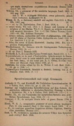 Sprachwissenschaft und vergl. Grammatik