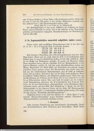 f) In Regimentsbefehlen namentlich aufgeführte tapfere 240er