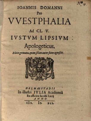 Pro Westphalia ad Iustum Lipsium Apologeticus