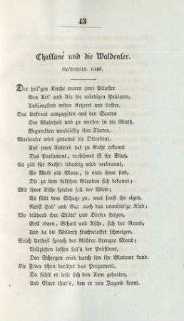 Chassané und die Waldenser
