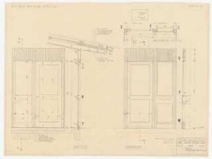 Fa. Thonet, Frankenberg/Eder. Thonet-Siedlung Wohnhaus Stoppel: Technischer Plan Eingangstür 1:10