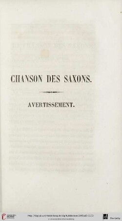 Chanson des Saxons