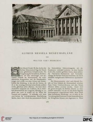 Alfred Messels Museumspläne