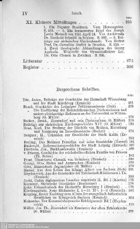 Besprochene Schriften