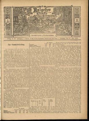 Ausgabe vom Sonntag, den 23. Mai 1909.