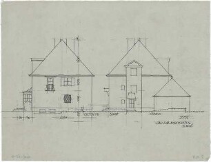 Döllgast, Hans; Haus Dr. "M" - Ostseite; Westseite (Ansichten)