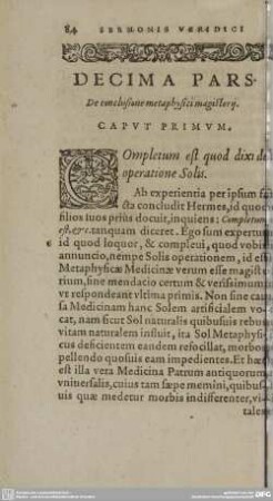 DECIMA PARS. De conclusione metaphysici magisterij.