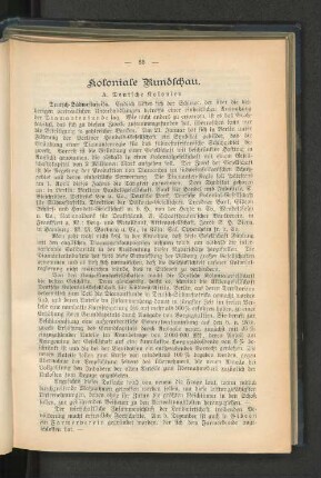 Koloniale Rundschau