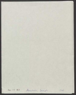 Carl Muth (1867-1944), Nachlass: Briefentwürfe und Briefdurchschläge von Carl Muth an Joseph Mausbach - BSB Ana 390.II.B Mausbach, Joseph