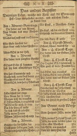 Das andere Register