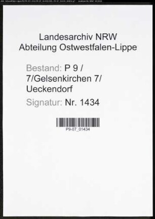 Heiratsregister Standesamt Gelsenkirchen 7 Ueckendorf