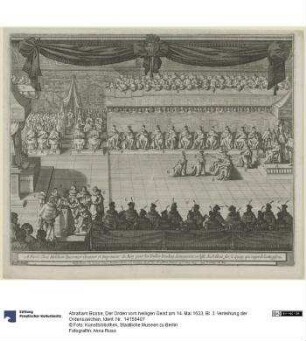 Der Orden vom heiligen Geist am 14. Mai 1633, Bl. 3: Verleihung der Ordenszeichen