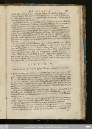 Sectio V. An aliquae dispositiones ad iustificationem requirantur, et quae.