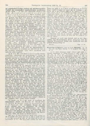 436-439 [Rezension] Buonaiuti, Ernesto, Ricerche Religiose. Vol. III