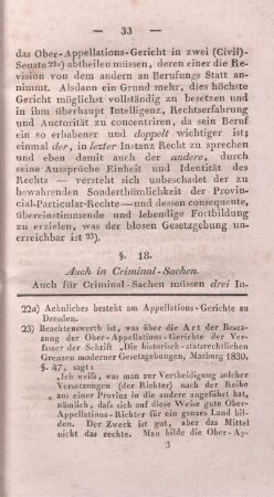 §. 18. Auch in Criminal-Sachen.