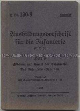 Dienstvorschrift der Wehrmacht für die Ausbildung der Infanterie