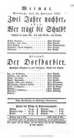 Zwei Jahre nachher, oder: Wer trägt die Schuld?