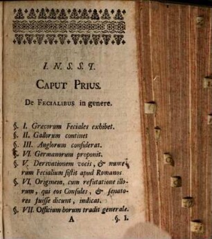 Specimen acad. de fecialibus Romanis