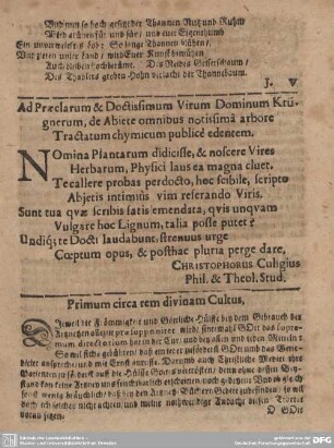 Ad Praeclarum & Doctissimum Virum Dominum Krügerum,...