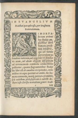 In Evangelium Matthaei paraphrasis, per Erasmum Roterodamum.