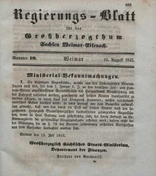 Nr. 19 : 10. August 1842