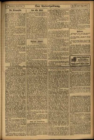 Zweite Ausgabe vom Dienstag, den 09. September 1924.
