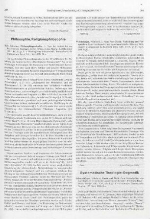 294-298 [Rezension] Schwerdtfeger, Nikolaus, Gnade und Welt