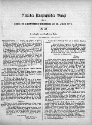 No 39, 31. Oktober 1878