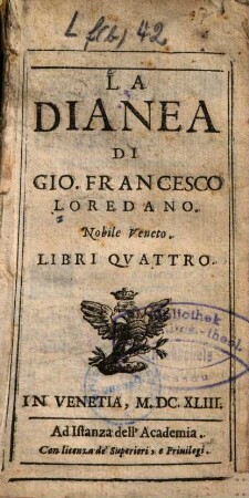 La Dianea : Libri Qvattro