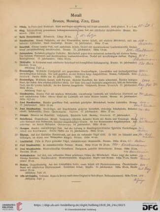 Metall, Arbeiten in Holz, Vertäfelungen, Türen, Möbel (Nr. 65-244)