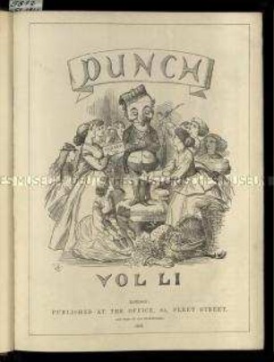 Satirische Zeitschrift "Punch oder The London Charivari. LI. Vol. 1867
