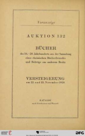 Voranzeige