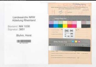 Entnazifizierung Horst Bluhm , geb. 08.07.1908 (Beamter)
