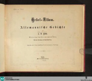 Hebel-Album : Allemannische Gedichte