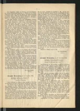 Fünfzehnte Versammlung am 20. Dezember 1884