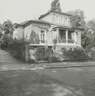 Dresden-Südvorstadt, Hübnerstraße 2. Villa (1885; E. Sommerschuh, G. Rumpel). Straßenansicht