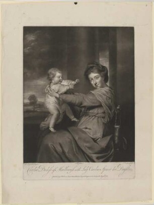 Doppelbildnis der Caroline of Marlborough und deren Tochter Caroline Spencer