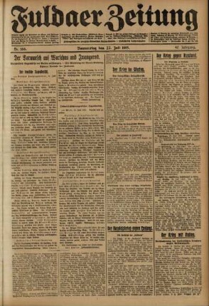 Ausgabe vom Donnerstag, den 22. Juli 1915.