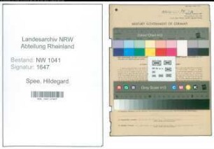 Entnazifizierung Hildegard Graefin Von Spee , geb. 09.08.1920 (Gesundheitspflegerin)