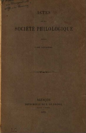 Le mythe de Votan : Étude sur les origines asiatiques de la civilisation américaine. (Aus den Actes de la société philologique Tom II.)