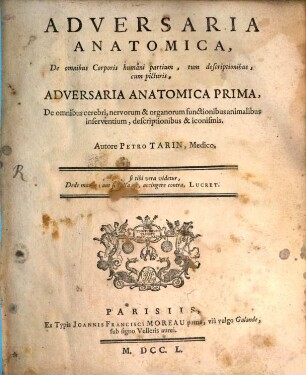 Adversaria anatomica