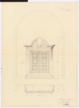 Schloss Posen, Posen Umbau: Schrank im Flur 1.OG 1:10