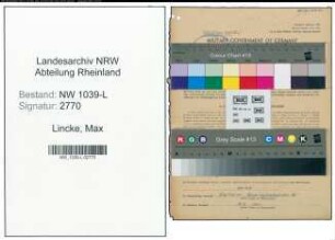 Entnazifizierung Max Lincke , geb. 03.01.1877 ()