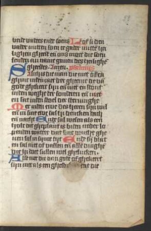 Mette (Fragment, Anfang fehlt)